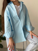 Basic Candy Colors Shirt Women&