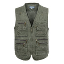 8XL 9XL 10XL New Male Casual Summer Big Size Cotton Sleeveless Vest With Many 16 Pockets Men Multi Pocket Photograph Waistcoat