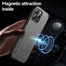 Ultra-thin Silky Feel Magnetic Phone Case For iPhone 13 11 12 14 Pro Max XS XR X 7 8Plus Luxury Texture Leather Protection Case