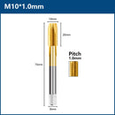 HSS Titanium Coating Screw Tap Drill Bit M2 M2.5 M3 M3.5 M4 M5 M6 M8 M10 M12 Metric Straight Flute Thread Tap Hand Tools