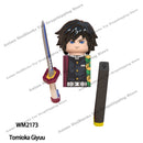 WM6116 WM6137 WM2344-A Demon Slayer Japanese Anime Uzui Tengen Rengoku Kyoujurou Tanjirou mini Action toy Figures Assemble toys
