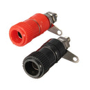 10pcs 4mm Red&Black Banana Socket Professional Binding Post Nut Banana Plug Jack Connector Nickel Plated For 4mm Banana Plug