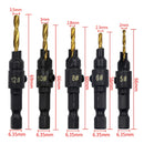 5pcs Countersink Drill Bit Carpentry Drill Set Drilling Pilot Holes For Screw Sizes #5 #6 #8 #10 #12 Drilling Woodworking Tools