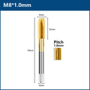 HSS Titanium Coating Screw Tap Drill Bit M2 M2.5 M3 M3.5 M4 M5 M6 M8 M10 M12 Metric Straight Flute Thread Tap Hand Tools