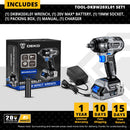 【World Premiere】DEKO 20V BRUSHLESS WRENCH 350N.m IMPACT WRENCH & BRUSHLESS DRILL CORDLESS DRILL ELECTRIC SCREWDRIVER