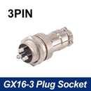 5/8" GX16 Aviation Circular Connector 2Pin3pin4pin 5pin6pin7pin8pin9pin10pin Male & Female Diameter 16mm L73 RS765 DF16 M16