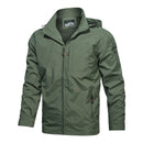 Men Outdoor Windproof Jacket Windbreaker Coat Hiking Rain Camping Fishing Tactical Male Clothing Breathable Jackets Plus Size