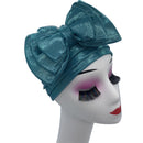 Shinning Multi-layer Bowknot Turban Cap for Woman Fashion African Headtie Nigeria Wedding Turbans Hat Muslim Headwrap Bonnet