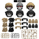 Ghost Commando Special Forces Building Blocks Army Soldier Figures Military Weapon Vest Bricks Accessories Children&