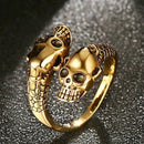 1pcs Titanium Steel Eagle Dragon Claw Halloween Skull Ring Hot Selling Men&