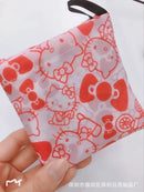 Sanrio Hello Kitty Small Folding Shopping Bag Melody Polyester Eco Bag Cartoon Shoulder Bag Handbag