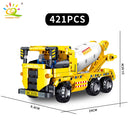 HUIQIBAO Engineering Truck Tech Building Block City Construction Toy For Children Boy Adults Excavator Bulldozer Crane Car Brick