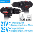 Electric Cordless Screwdriver Impact Drill 3 Functions Wireless Mini Lithium Battery Charging Hand Drill 21V 25V