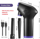 Compressed Air Duster For Computer Keyboard PC Car Clean 51000 RPM USB Charging Portable Electric Dedusting Wireless Air Blower