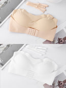 Strapless Bra Large Size Thin Section Gather Lace Non-Slip Bras Invisible Bra Lift Push Up Beautiful Back Women&
