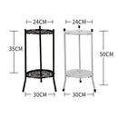 Two-Layer Elegant Metal Plant Stand Shelf Potted Plant Holder Modern Tall Plant Pot Stands for Indoor Outdoor Decor