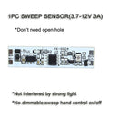 5V 12V 24V 4A Dimmable Sensor Switch Hand Wave Dimmer PIR Switch for LED Strip LED,Touch switch for Kitchen Cabinet LED Lights