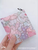 Sanrio Hello Kitty Small Folding Shopping Bag Melody Polyester Eco Bag Cartoon Shoulder Bag Handbag