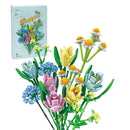 Fomantic Flower Bouquet Rose Orchid Building Block Bricks Toy DIY Potted Illustration Holiday Girlfriend Christmas Gifts 10286