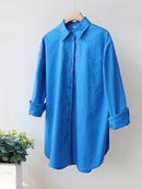 Basic Candy Colors Shirt Women&