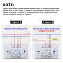 Tuya Smart Switch WiFi Touch Sensor Wall Light Switches 110V/220V NO Neutral Wire Need Voice Control Support Alexa Google Home