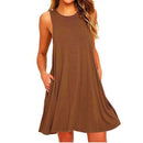 Women Black Blue Summer Dress 2022 Polyester Short Sleeve O-Neck Tops Casual Loose Dress Female Street White Dress Vestidos