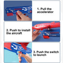 Airplane Launcher Toy Children Bubble Catapult Plane Catapult Gun Outdoor EPP Foam Airplane Launcher Shooting Game Toy for Kids