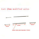 4PCS 1/64 Scale Alloy Car Model 5.2mm/11mm Size Rubber Tires + Wheels + Axles for Modified 1:64 Matchbox/Domeka/HW Model Cars