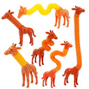 New Giraffe Pop Tubes Toys Kids Sensory Learning Toy Stress Relief Squeeze Fidget Toy Retractable Plastic Tube Decompression Toy