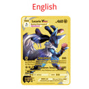10000HP Arceus Vmax DIY Golden Pokemon Cards in English Iron Metal Pokmo Letters Kids Gift Game Collection Cards