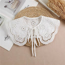 Linbaiway 2022 Lace Chiffon Doll Fake Collar Ladies Shawl Wrap Removable Detachable Embroidered False Collar Clothes Accessory