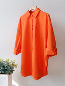 Basic Candy Colors Shirt Women&