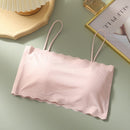 Fashion Women Sling Tube Top Sexy Bra Top Breathable Chest Pad Wearing Underwear Seamless Ice Silk Breast Wrap Lingerie Female