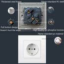 Depo Wall Type Dual USB Power Socket 2.1A, Electrical socket wall plug with usb, 16A 220V outlet, German EU Standard Socket