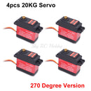 Waterproof 20KG 25KG 30kg 35kg 40KG 60KG Servos 180 270 360 Degree Large Torque Digital Servo Metal Gears 25T Arm For RC Car