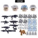 Ghost Commando Special Forces Building Blocks Army Soldier Figures Military Weapon Vest Bricks Accessories Children&