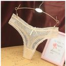 Women Sexy Lace Jacquard Thong Women&