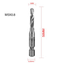 1/6Pcs Tap Drill Bit Set Hex Shank Titanium Plated HSS Screw Thread Bit Screw Machine Compound Tap M3 M4 M5 M6 M8 M10 Hand Tools