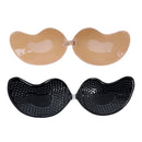 1/2Pcs Sexy Women Invisible Push Up Bra Self-Adhesive Silicone Bust Front Closure Sticky Bra Black Skin Backless Strapless Bra