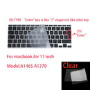 Keyboard cover for Apple Macbook pro13/16/15 Air13 inch All series Laptop silicone Case Clear Protector Skin A2442 A2337 EU/US