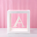 Baby Shower Box Custom Alphabet Name Transparent Balloon Box Birthday Party Decoration Kids DIY Wedding Baby Shower Suppiles
