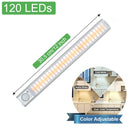 LED Closet Light 160 LEDs Lamp with Motion Sensor Light Kitchen Lighting USB Rechargeable Under Cabinet Lights for Bedroom
