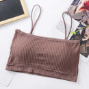 Fashion Women Sling Tube Top Sexy Bra Top Breathable Chest Pad Wearing Underwear Seamless Ice Silk Breast Wrap Lingerie Female