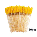 Disposable Crystal Eyelashes Brush Comb 25/50Pcs Eye Lashes Extension Mascara Wands Makeup Professional Makeup Beauty Tool