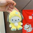 Sanrio 10cm Kuromi My Melody KT Cat PC Dog Hello Kitty Keychain Anime Plush Figure Pendant Accessories Cute Animals Toys