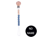 Handmade Free Personalized Name Silicone Wood Pacifier Clips Safe Teething Chain Baby Teether Eco-friendly Dummy Clips Holder