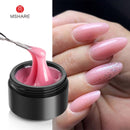MSHARE 10ml Milky White Builder Nail Extension Gel Self leveling Nails Quick Building Clear Pink Nail Tips UV Led Gel Soak Off