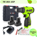 YIKODA 12V 16.8V 21V 25V Electric Screwdriver Cordless Drill Rechargeable Lithium Battery Mini Wireless Power Driver Tools