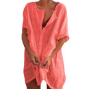 Hot 2021 Cotton Tunics for Beach Women Swimsuit Cover-ups Woman Swimwear Beach Cover up Beachwear Mini Dress Sai de Praia Drop
