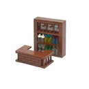 Food Building Blocks City Friend Accessories Bread Chips Roast Chicken Pizza Hot Dog Fish Fruit Carrot Basket Classic DIY Bricks